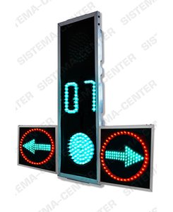 Т.3.rl vehicle road traffic light with two additional panels: Photo - Sistema-Center