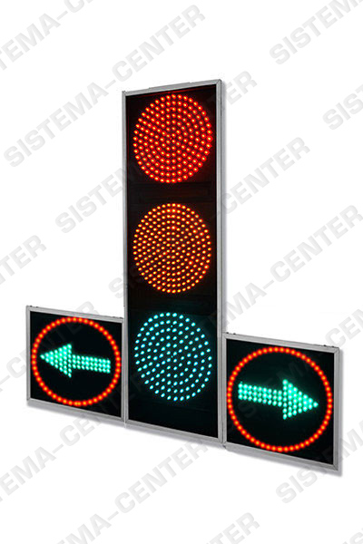 Photo T.1rl1 vehicle road traffic light with two additional panels