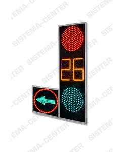 T.1l1/Т.1r1 vehicle road traffic light with additional panel complete with TOOV: Photo - JSC "Sistema-Center"