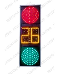 Т.1.1 LED vehicle road traffic light complete with TOOV (flat): Photo - Sistema-Center