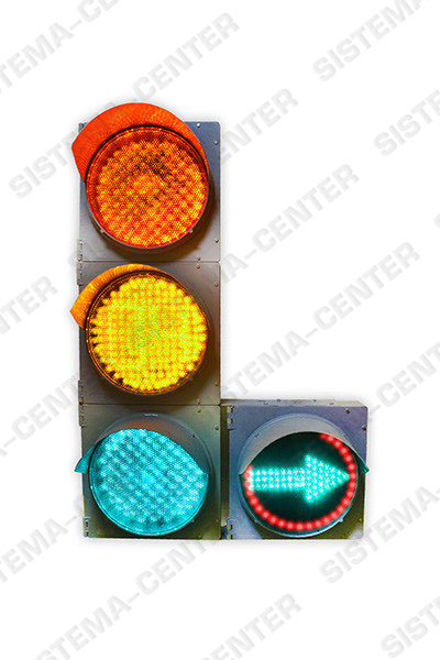 Photo T.1l2/T.1r2 vehicle road traffic light with additional panel
