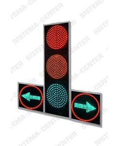 T.1rl2 vehicle road traffic light with two additional panels: Photo - Sistema-Center